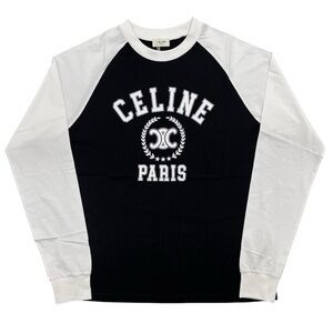 Cecline Varsity Longsleeve Black And White Medium